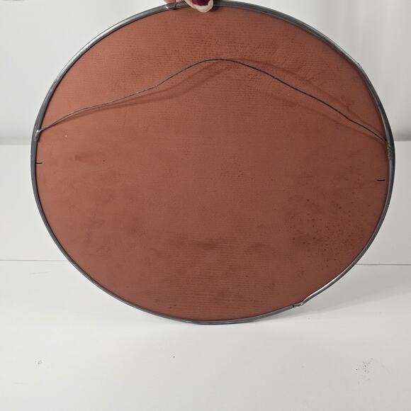 Art Deco Mid Century Modern Sculptural Copper Metal Botanical Wall Mirror - Picture 6 of 6